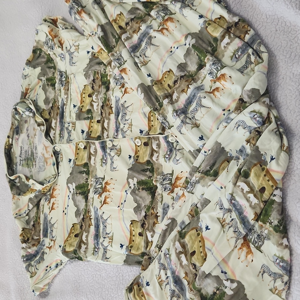 Tiny Revival 2 piece women's pajama set Noah's Ark Size XL - Picture 4 of 4